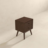 Caroline Walnut Night Stand 2-Drawer by Ashcroft Furniture at Eve Furniture