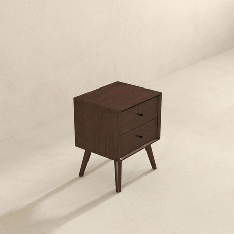 Caroline Walnut Night Stand 2-Drawer by Ashcroft Furniture at Eve Furniture