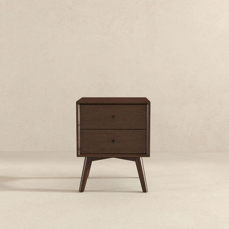 Caroline Walnut Night Stand 2-Drawer by Ashcroft Furniture at Eve Furniture