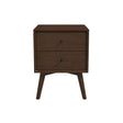 Caroline Walnut Night Stand 2-Drawer by Ashcroft Furniture at Eve Furniture