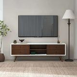 Caroline Walnut White TV Stand Up To 72" by Ashcroft Furniture at Eve Furniture