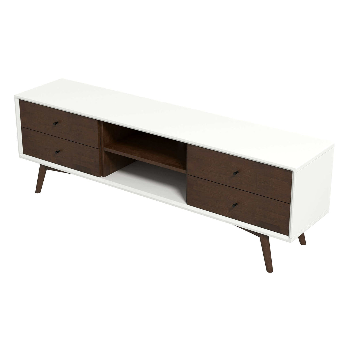 Caroline Walnut White TV Stand Up To 72" by Ashcroft Furniture at Eve Furniture