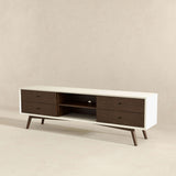 Caroline Walnut White TV Stand Up To 72" by Ashcroft Furniture at Eve Furniture