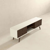 Caroline Walnut White TV Stand Up To 72" by Ashcroft Furniture at Eve Furniture