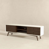 Caroline Walnut White TV Stand Up To 72" by Ashcroft Imports at Eve Furniture