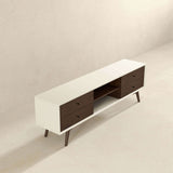 Caroline Walnut White TV Stand Up To 72" by Ashcroft Imports at Eve Furniture