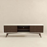 Caroline Walnut White TV Stand Up To 72" by Ashcroft Imports at Eve Furniture