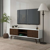 Caroline Walnut White TV Stand Up To 72" by Ashcroft Imports at Eve Furniture