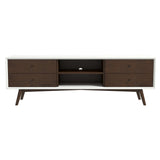 Caroline Walnut White TV Stand Up To 72" by Ashcroft Imports at Eve Furniture