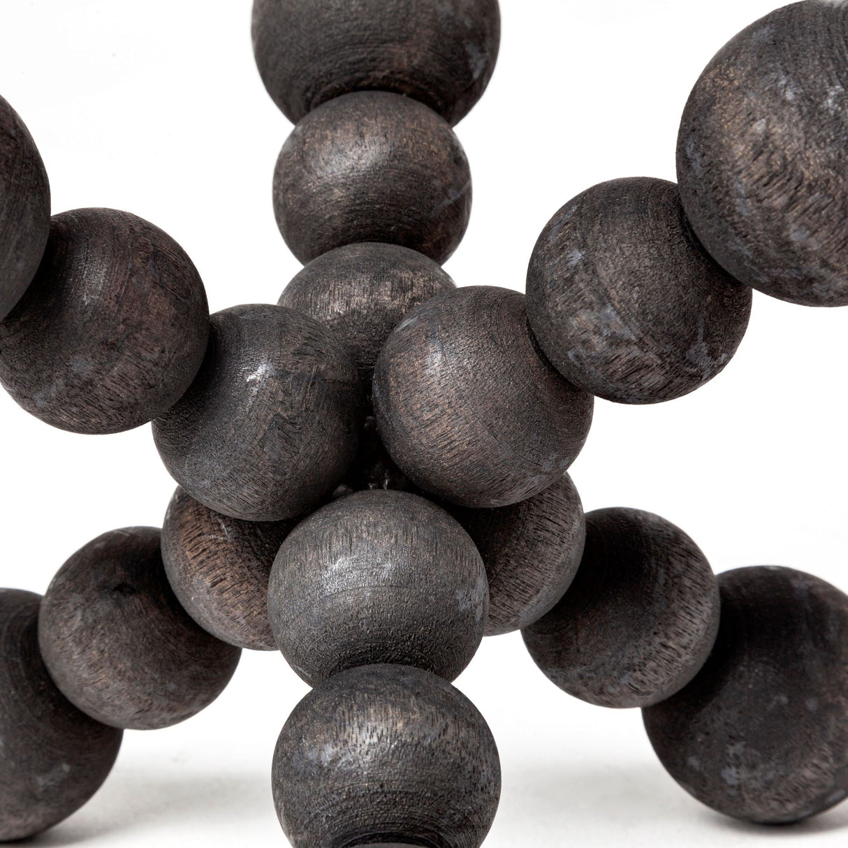Carollan I (Small) 7L x 7W Black Geometric Wood Ball Jack by Mercana at Eve Furniture