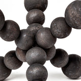 Carollan I (Small) 7L x 7W Black Geometric Wood Ball Jack by Mercana at Eve Furniture