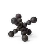 Carollan I (Small) 7L x 7W Black Geometric Wood Ball Jack by Mercana at Eve Furniture