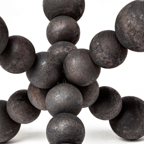 Carollan I (Small) Black Geometric Wood Ball Jack by Mercana at Eve Furniture