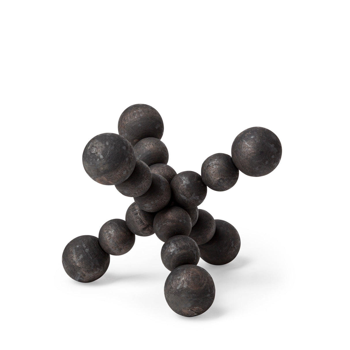 Carollan I (Small) Black Geometric Wood Ball Jack by Mercana at Eve Furniture