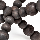 Carollan II (Large) 9L x 9W Black Geometric Wood Ball Jack by Mercana at Eve Furniture