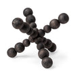Carollan II (Large) 9L x 9W Black Geometric Wood Ball Jack by Mercana at Eve Furniture