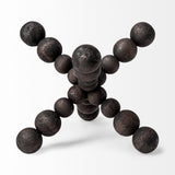 Carollan II (Large) Black Geometric Wood Ball Jack by Mercana at Eve Furniture