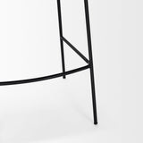 Carolyn Bar Stool w/ Gray Fabric & Matte Black Metal by Mercana at Eve Furniture