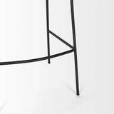 Carolyn Bar Stool w/ Oatmeal Fabric & Matte Black Metal by Mercana at Eve Furniture