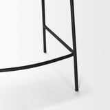 Carolyn Counter Stool w/ Gray Fabric & Matte Black Metal by Mercana at Eve Furniture