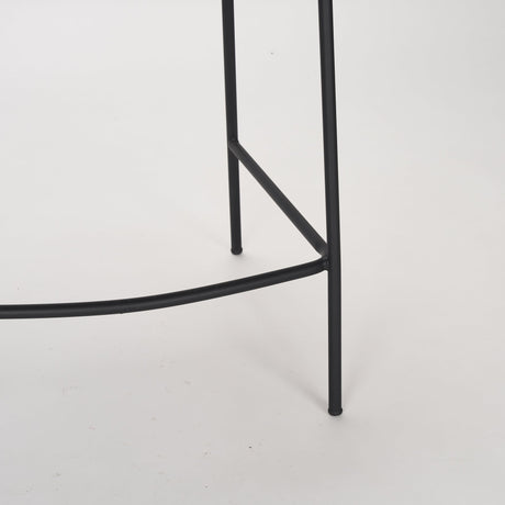Carolyn Counter Stool w/ Oatmeal Fabric & Matte Black Metal by Mercana at Eve Furniture