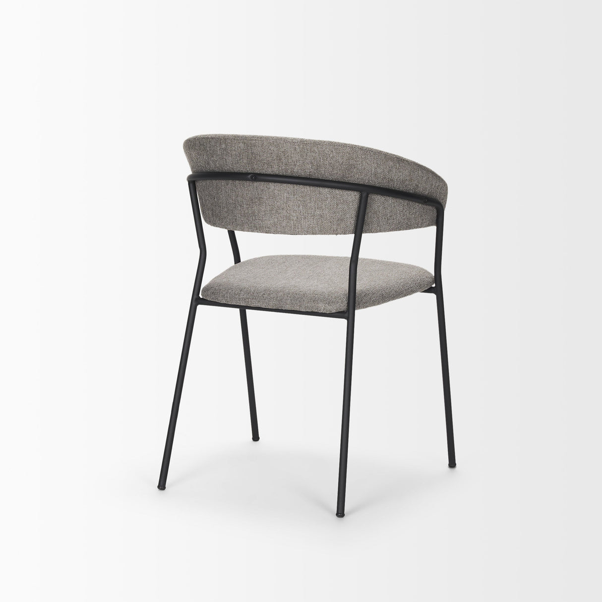 Carolyn Dining Chair w/ Gray Fabric & Matte Black Metal, Set of 2 by Mercana at Eve Furniture