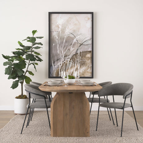Carolyn Dining Chair w/ Gray Fabric & Matte Black Metal, Set of 2 by Mercana at Eve Furniture