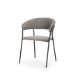 Carolyn Dining Chair w/ Gray Fabric & Matte Black Metal, Set of 2 by Mercana at Eve Furniture