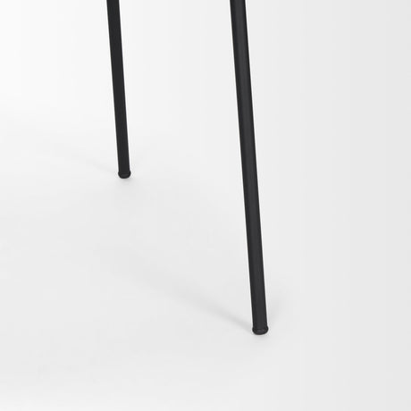 Carolyn Dining Chair w/ Oatmeal Fabric & Matte Black Metal, Set of 2 by Mercana at Eve Furniture