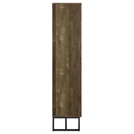 Carolyn Rustic Oak/Gunmetal 2-Door Accent Cabinet by Coaster at Eve Furniture