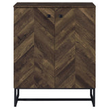 Carolyn Rustic Oak/Gunmetal 2-Door Accent Cabinet by Coaster at Eve Furniture
