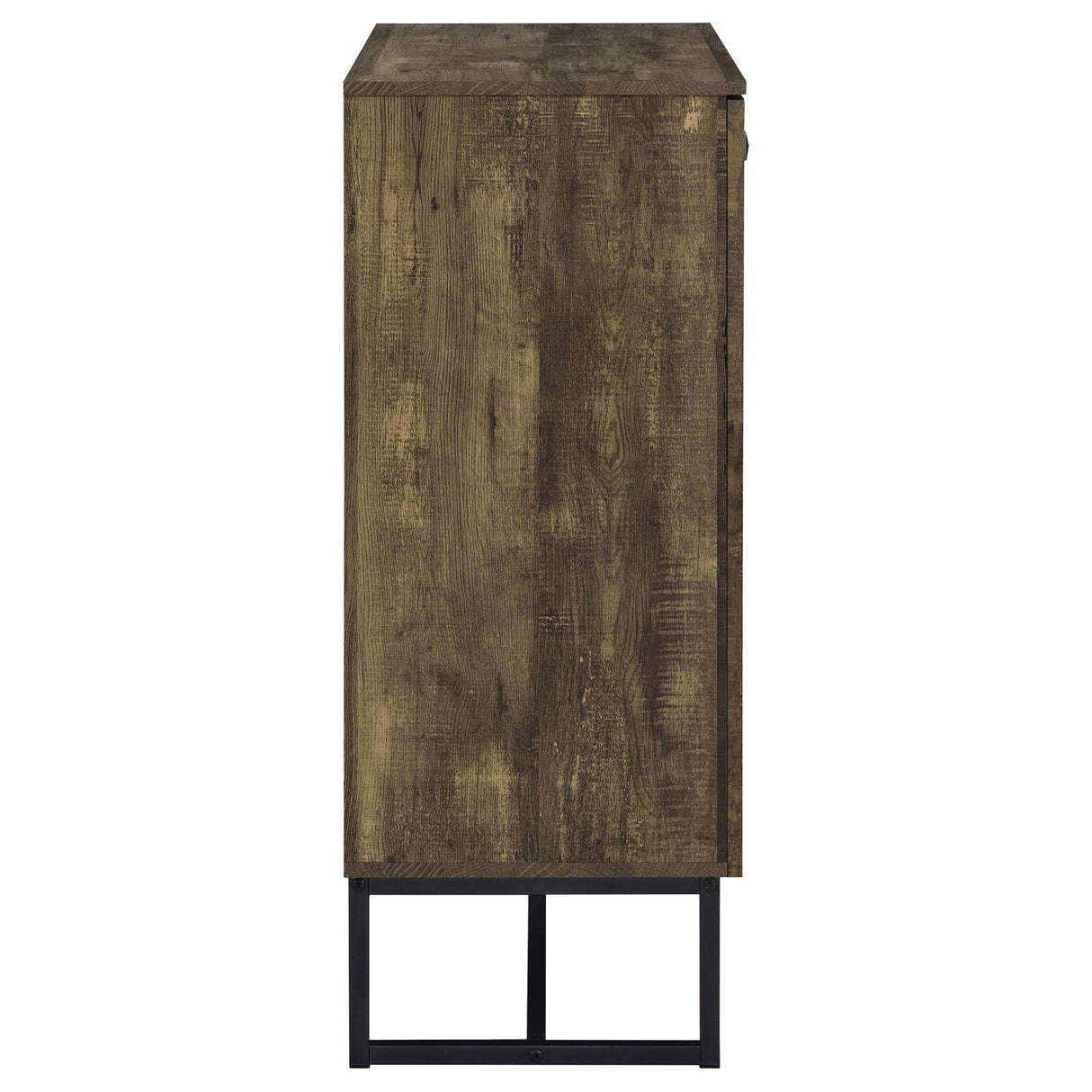 Carolyn Rustic Oak/Gunmetal 2-Door Accent Cabinet by Coaster at Eve Furniture