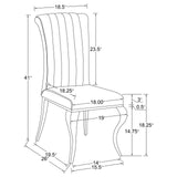 Carone Black/Chrome 5-Piece Dining Set by Coaster at Eve Furniture