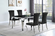Carone Black/Chrome 5-Piece Dining Set by Coaster at Eve Furniture
