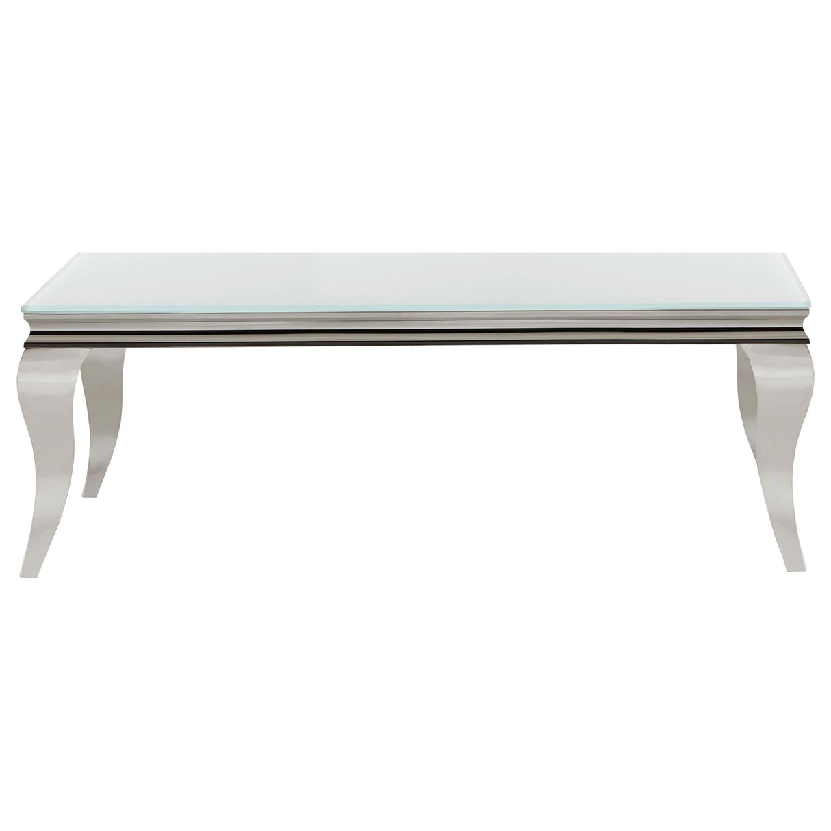 Carone White 2-Piece Glass Top Coffee and End Table Set by Coaster at Eve Furniture