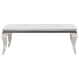 Carone White 2-Piece Glass Top Coffee and End Table Set by Coaster at Eve Furniture