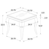 Carone White 2-Piece Glass Top Coffee and End Table Set by Coaster at Eve Furniture