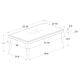 Carone White 2-Piece Glass Top Coffee and End Table Set by Coaster at Eve Furniture