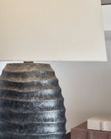 Caronick Antique Silver Finish Table Lamp (Set of 2) by Ashley at Eve Furniture