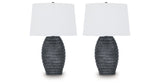 Caronick Antique Silver Finish Table Lamp (Set of 2) by Ashley at Eve Furniture