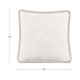 Carr Cream Faux Fur 20-in Cushion by MOES at Eve Furniture