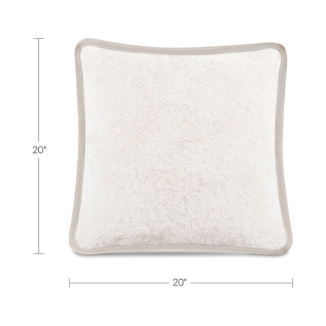 Carr Cream Faux Fur 20-in Cushion by MOES at Eve Furniture