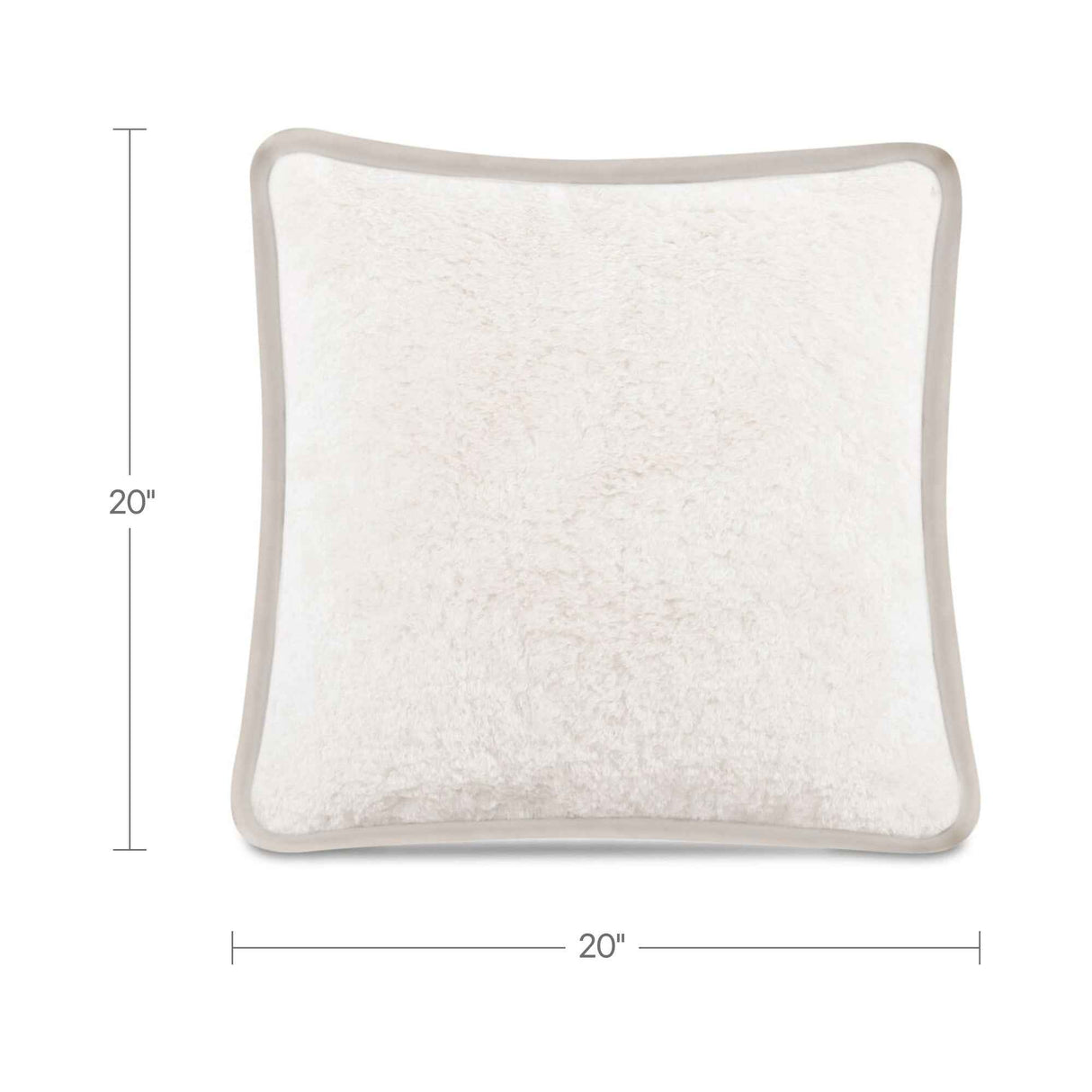 Carr Cream Faux Fur 20-in Cushion by Moe's Home at Eve Furniture