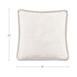 Carr Cream Faux Fur 20-in Cushion by Moe's Home at Eve Furniture