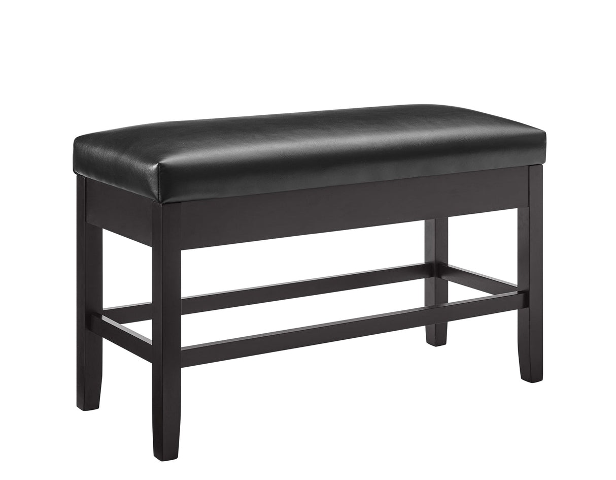 Carrara Black PU Storage Counter Bench