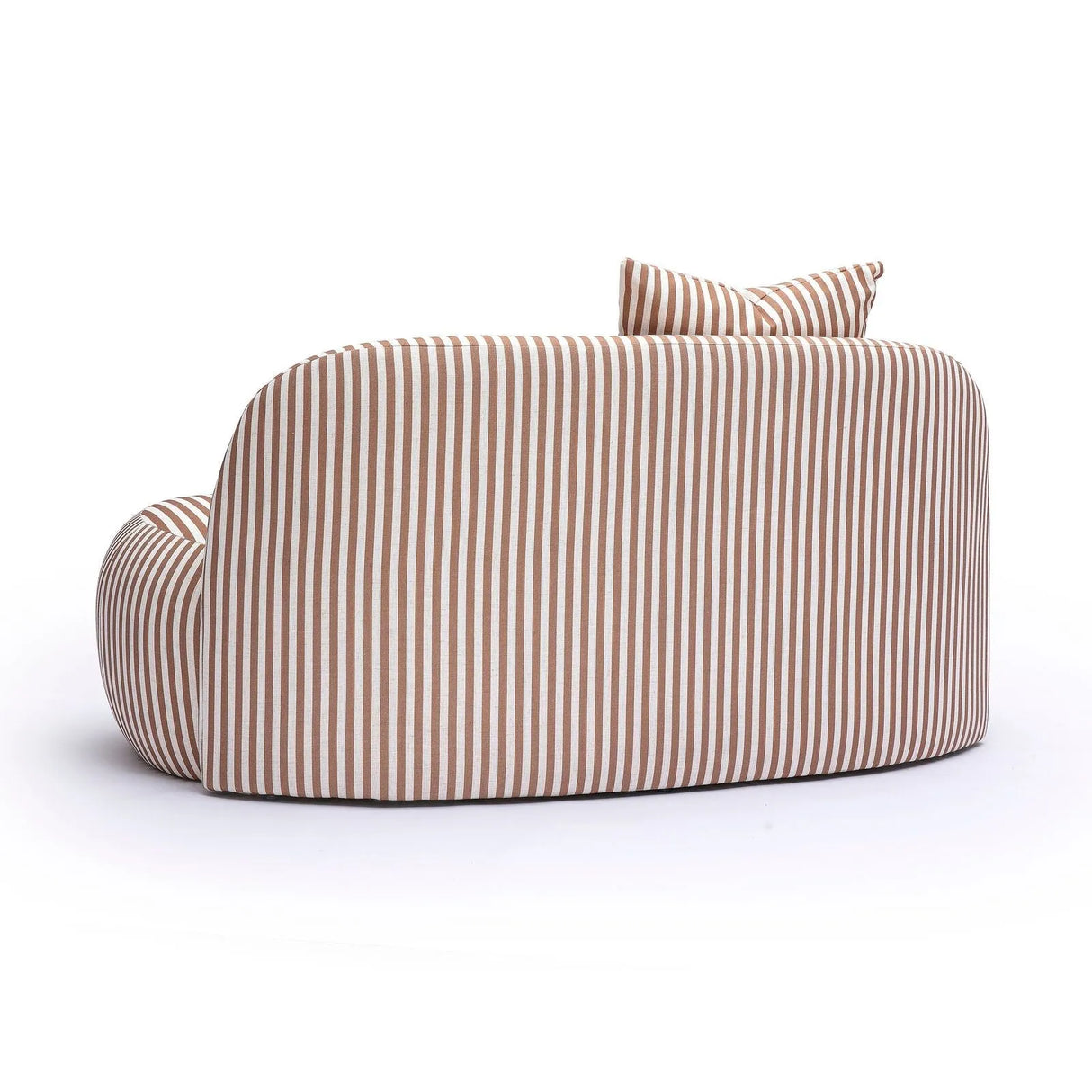 Carraway 59" Brown Striped Performance Linen Loveseat by TOV Furniture at Eve Furniture