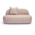 Carraway 59" Brown Striped Performance Linen Loveseat by TOV Furniture at Eve Furniture