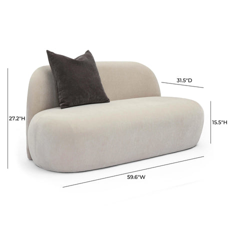Carraway Upcycled Chenille Loveseat by TOV Furniture at Eve Furniture