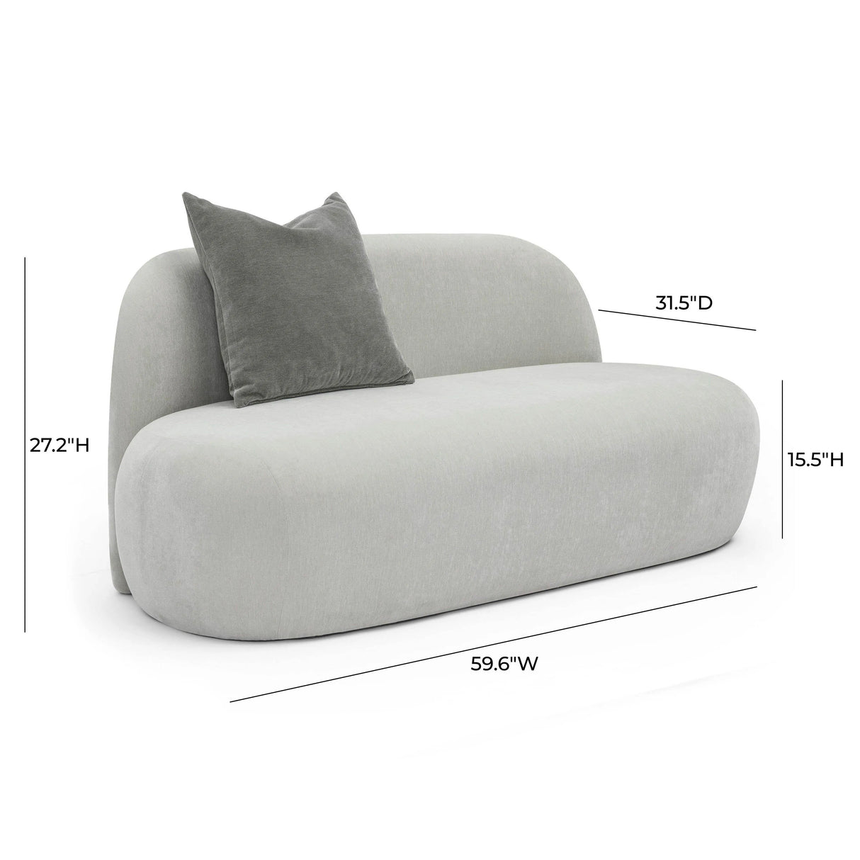 Carraway Upcycled Chenille Loveseat by TOV Furniture at Eve Furniture
