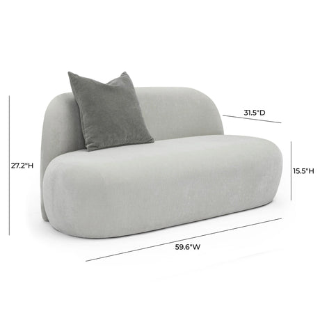 Carraway Upcycled Chenille Loveseat by TOV Furniture at Eve Furniture